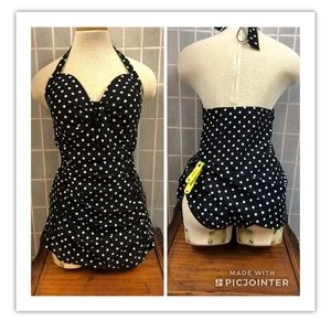 Merona, Swimsuit, Black/white,one piece, size XL.: